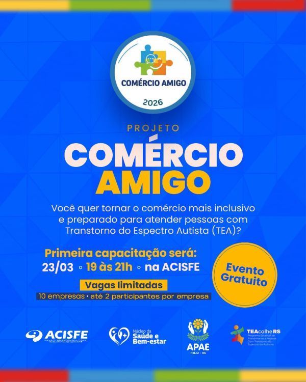 ACISFE promove primeira capacitação do projeto Comércio Amigo para incentivar inclusão de pessoas com TEA